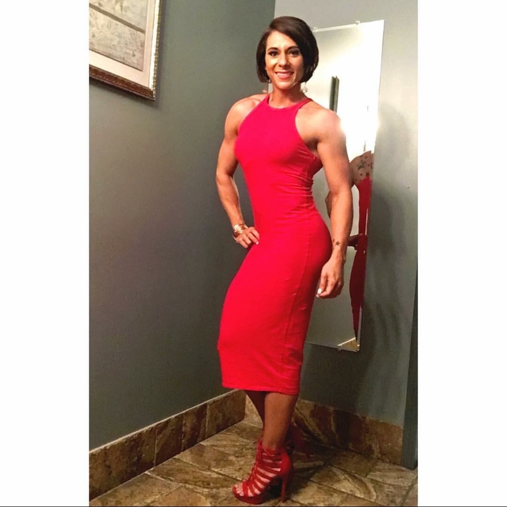 Bright Red Body Fitted Dress